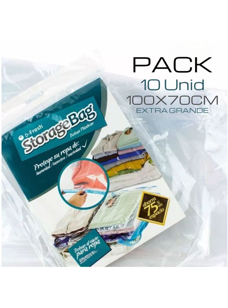 10 Bolsas Vacío Ropa Space Bags Grande 100x70cm-5