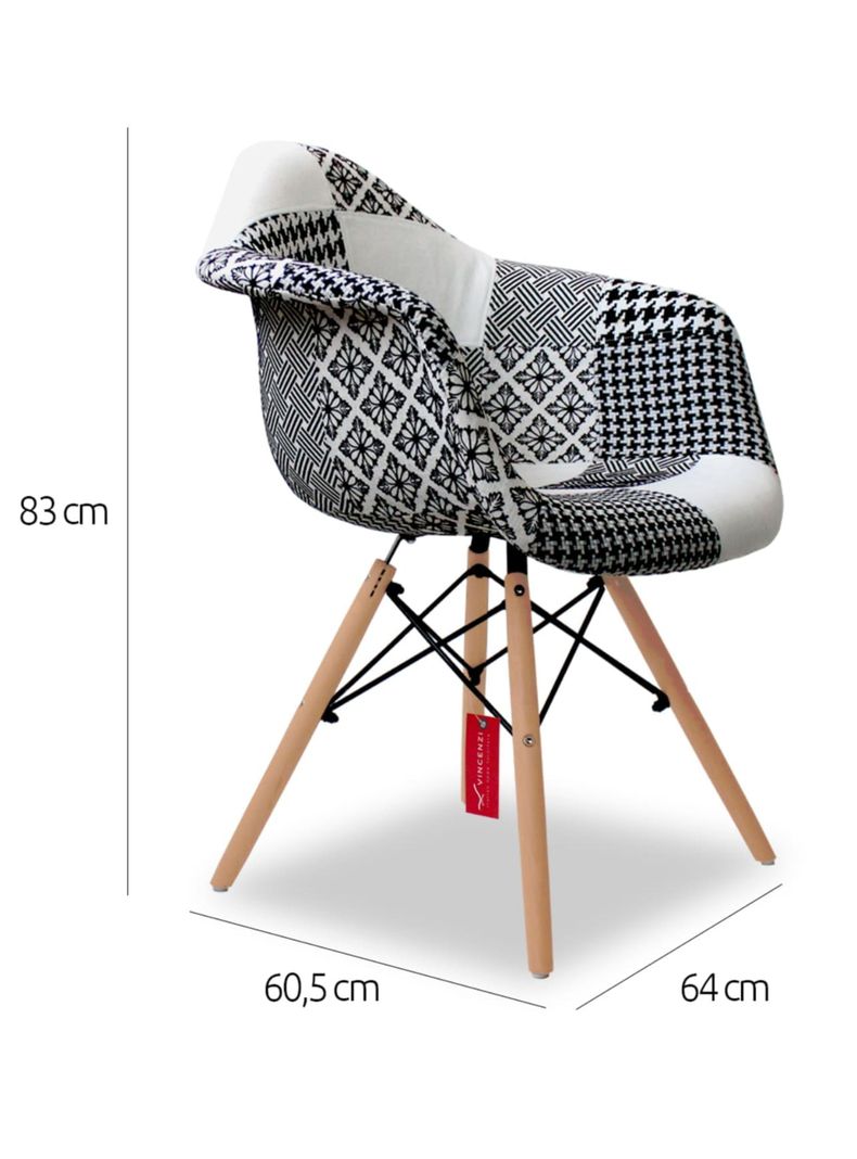 Pack 2 Sillas Comedor Poltronas Eames Tokio Vincenzi-1