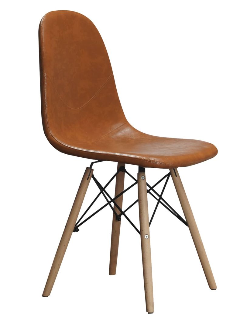 Pack 4 Sillas Comedor Eames Leather Café Vincenzi-6