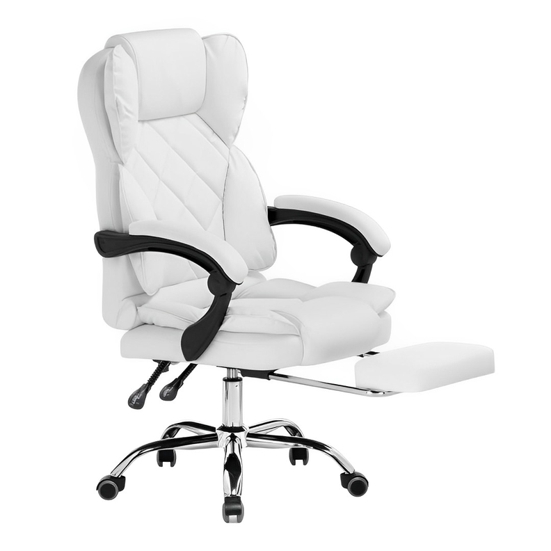 Silla ejecutiva de escritorio Novo reclinable color blanco-0