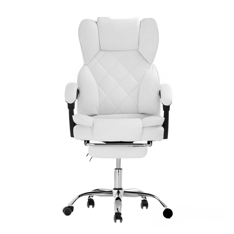 Silla ejecutiva de escritorio Novo reclinable color blanco-3