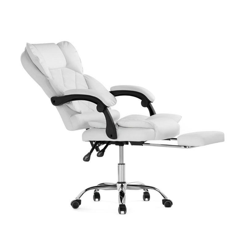 Silla ejecutiva de escritorio Novo reclinable color blanco-4