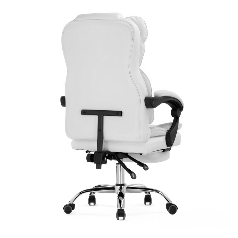 Silla ejecutiva de escritorio Novo reclinable color blanco-5