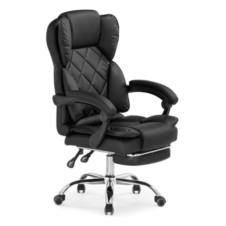 Silla ejecutiva Novo reclinable con apoya pies color negro-1