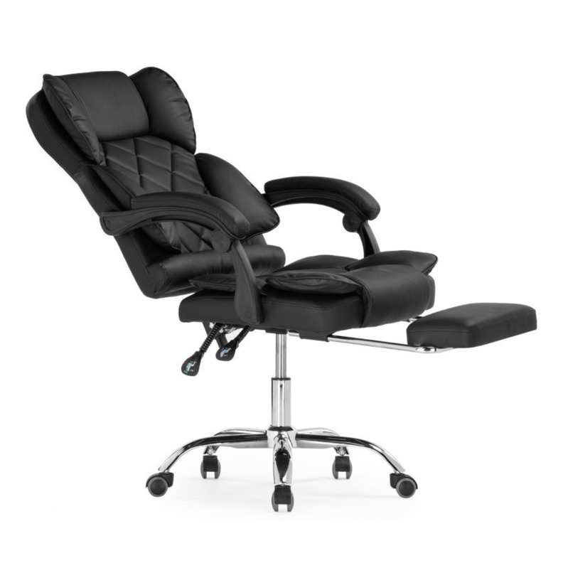 Silla ejecutiva Novo reclinable con apoya pies color negro-3