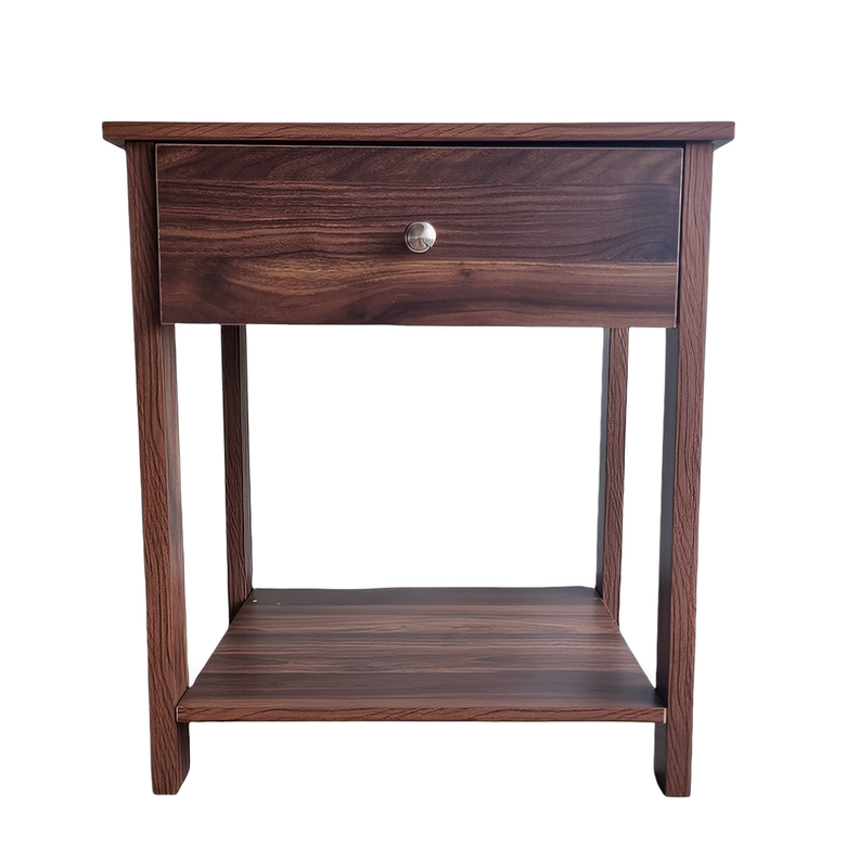 Mesa lateral Brand un cajon color madera oscuro-0