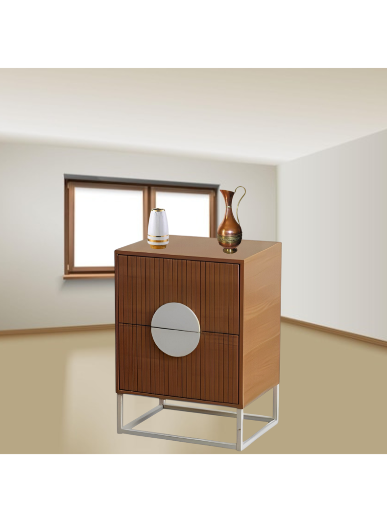 Velador Lumière 2 Cajones amplios estilo moderno madera-5