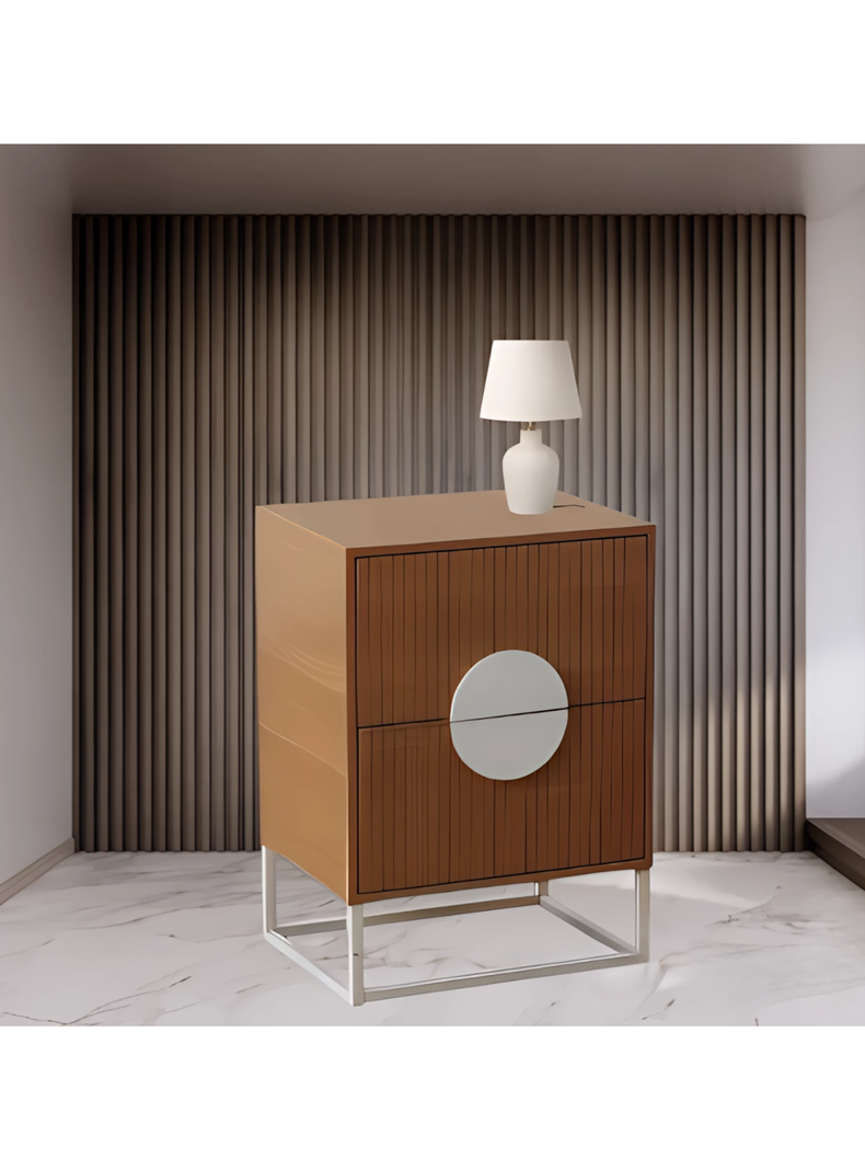 Velador Lumière 2 Cajones amplios estilo moderno madera-6