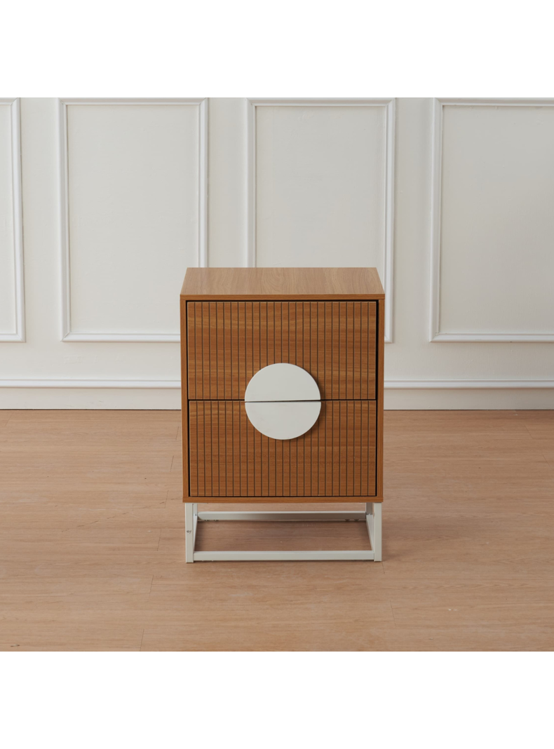 Velador Lumière 2 Cajones amplios estilo moderno madera-1