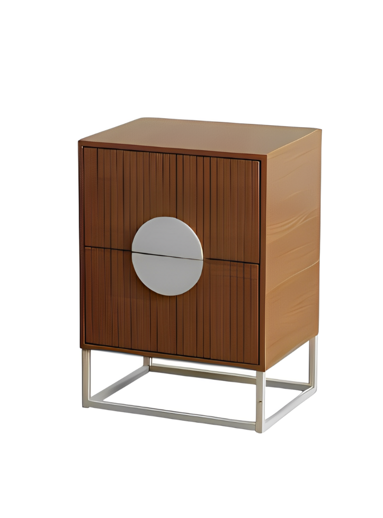 Velador Lumière 2 Cajones amplios estilo moderno madera-4