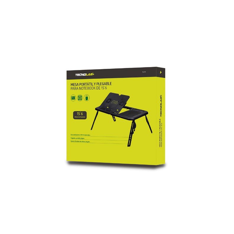 Mesa Ventilador Plegable Para Notebook USB Negro -3