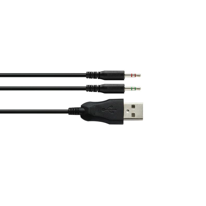 Audifono Gamer PC 2 Plug 3.5 de Audio Voz USB-1