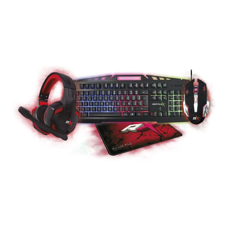 Kit Gamer Teclado Mouse, Mousepad y Audífonos-0