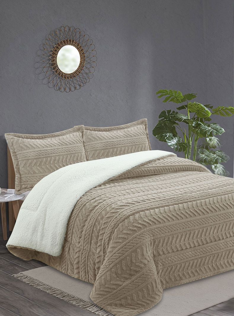 PLUMON ANDES CHIPORRO JACQUARD BEIGE 1.5 PLAZA-0