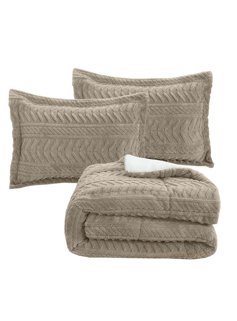 PLUMON ANDES CHIPORRO JACQUARD BEIGE 1.5 PLAZA-2