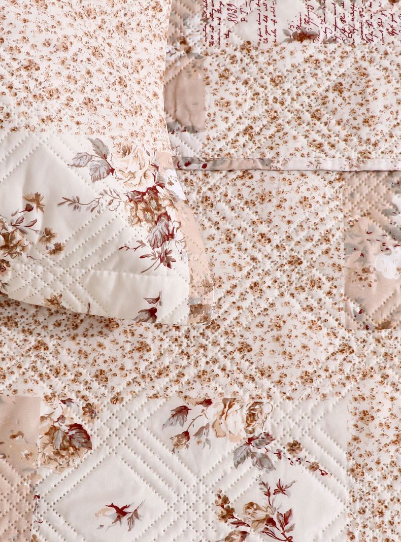 QUILT ANDES ESTAMPADO PATCHWORK BEIGE 1.5 PLAZAS-1