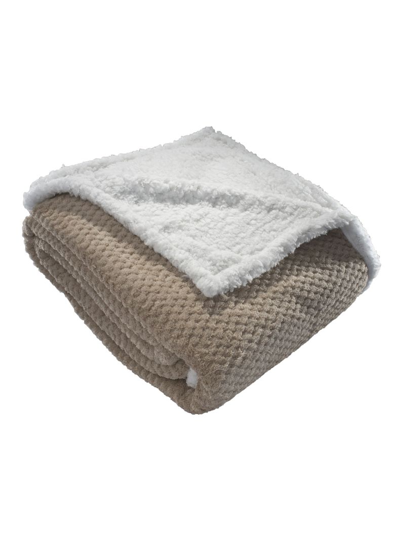 FRAZADA ANDES CHIPORRO PANAL BEIGE 1.5 PLAZA
