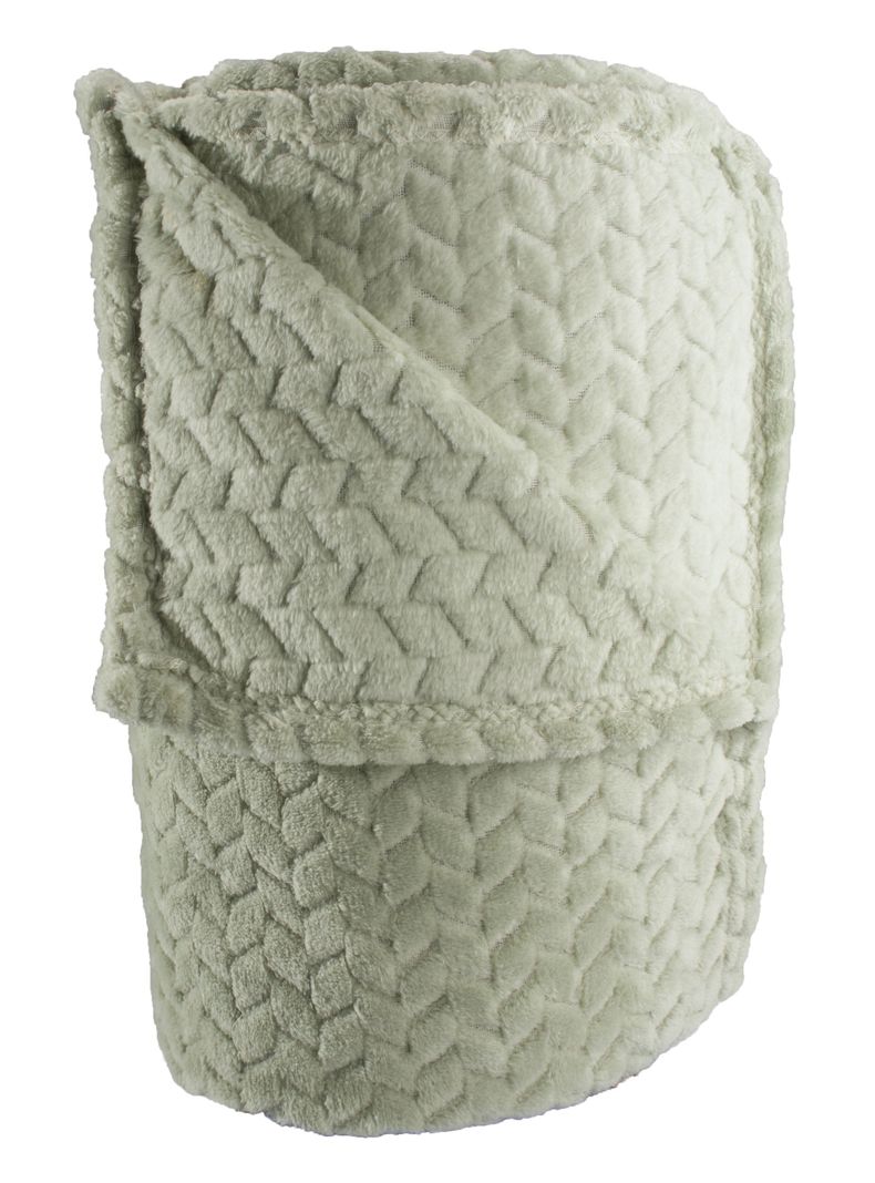 FRAZADA ANDES JACQUARD FLANNEL VERDE 2 PLAZA-0