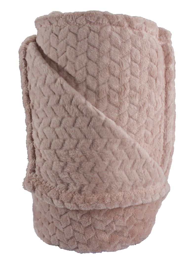 FRAZADA ANDES JACQUARD FLANNEL ROSA 1.5 PLAZA-0
