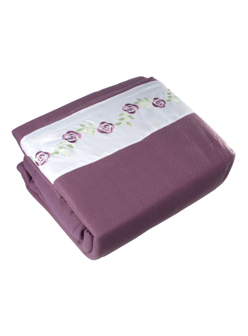 SABANA ANDES POLAR BORDADA ROSA UVA 2 PLAZA-2