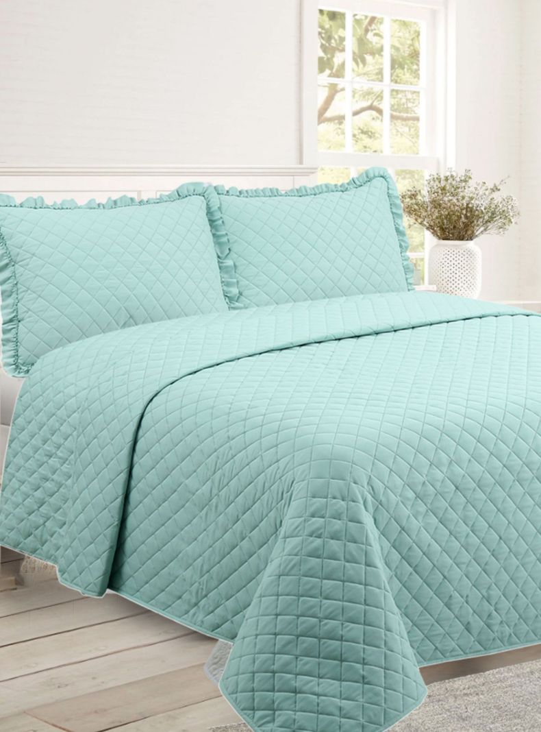 QUILT ROMANTIC 1.5P AQUA-0