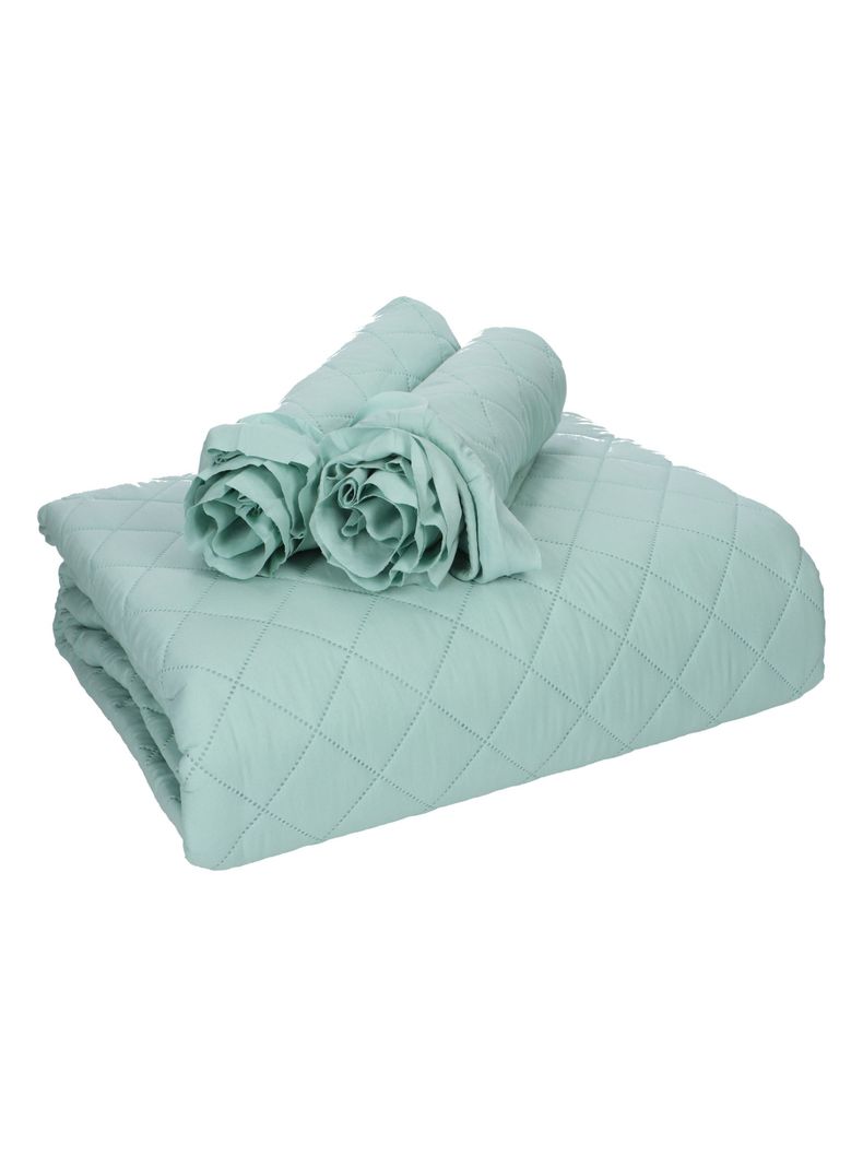 QUILT ROMANTIC 1.5P AQUA-3