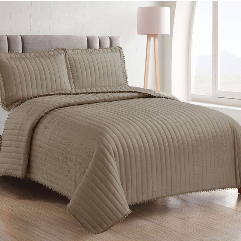 QUILT ANDES POM POM TAUPE 2 PLAZAS-0
