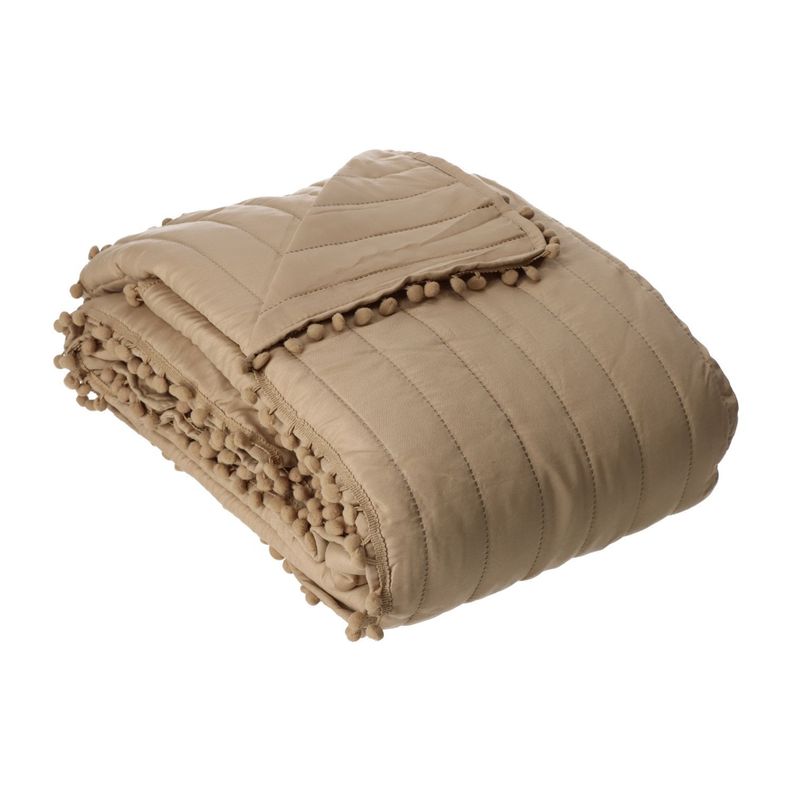 QUILT ANDES POM POM TAUPE 2 PLAZAS-4