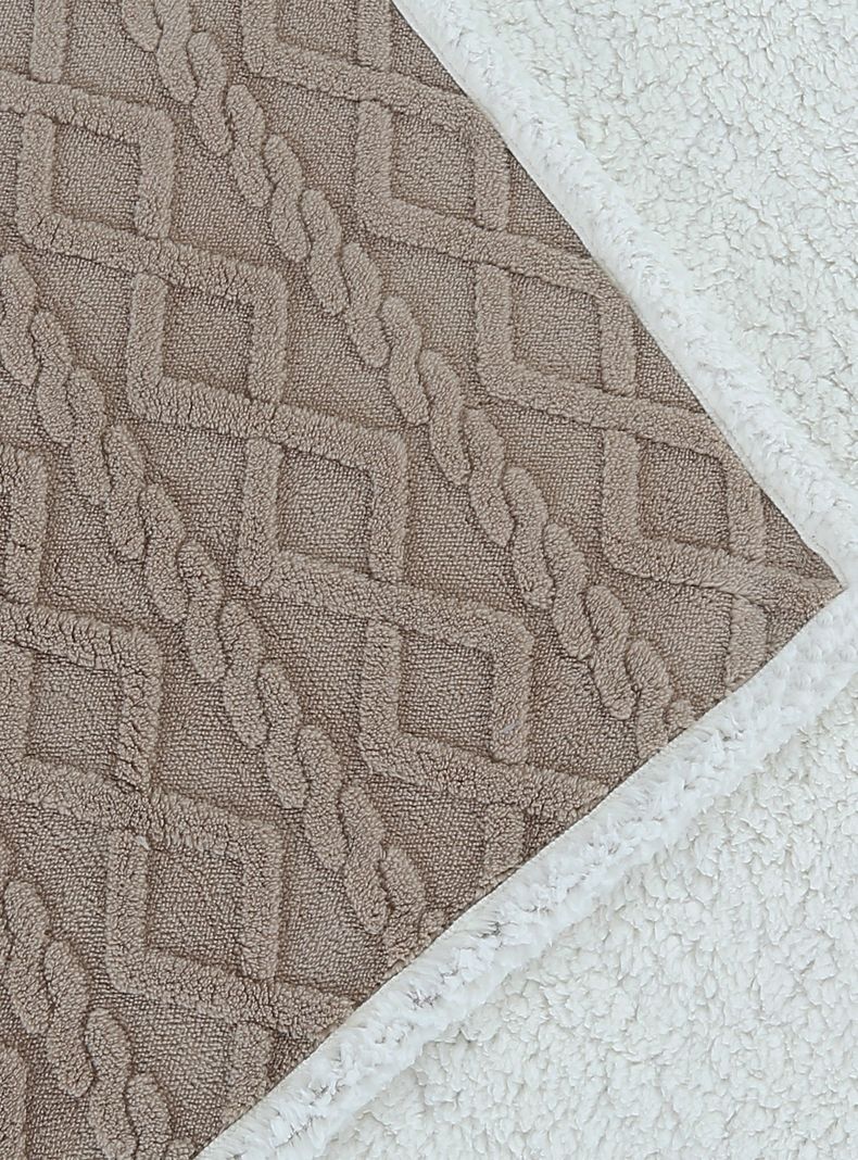 FRAZADA ANDES JACQUARD SHERPA BEIGE 1.5 PLAZA-1