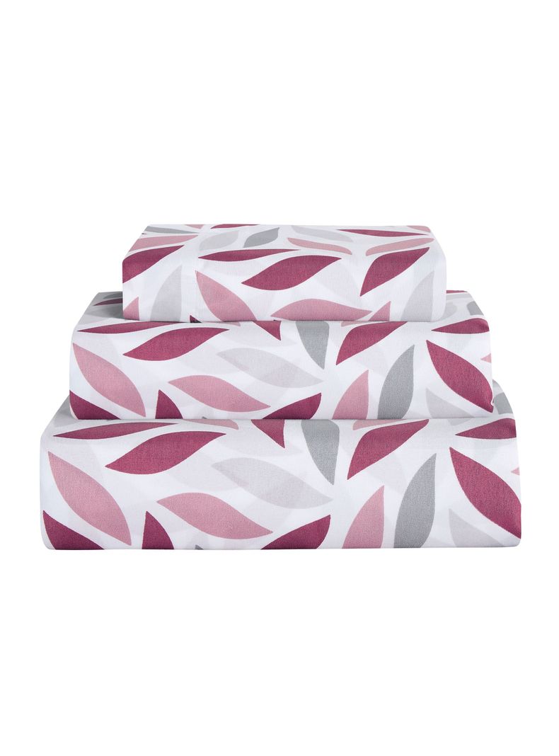 SABANA ANDES MICROFIBRA ESTAMPADA HOJA FRAMBUESA 2 PLAZA-2
