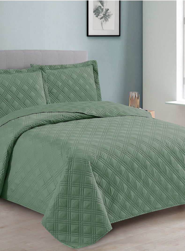 QUILT ANDES LISO VERDE 1.5 PLAZAS-0