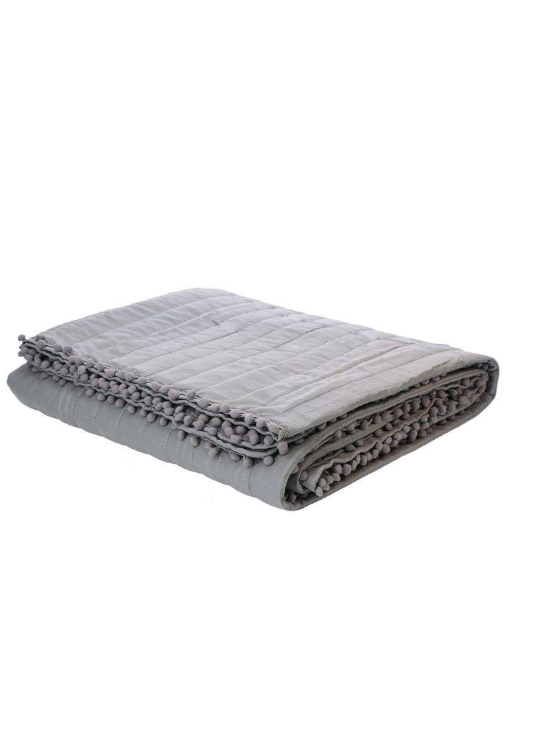 QUILT ANDES POM POM GRIS 1.5 PLAZAS-1