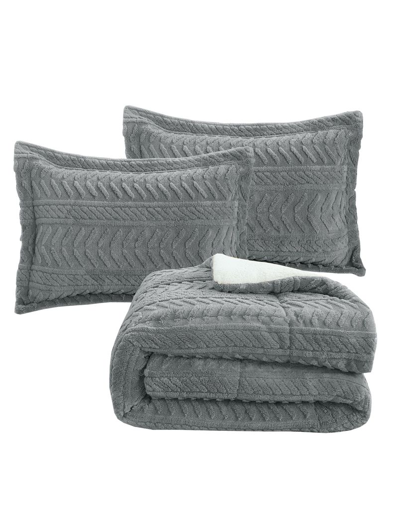 PLUMON ANDES CHIPORRO JACQUARD GRIS 2 PLAZA-2