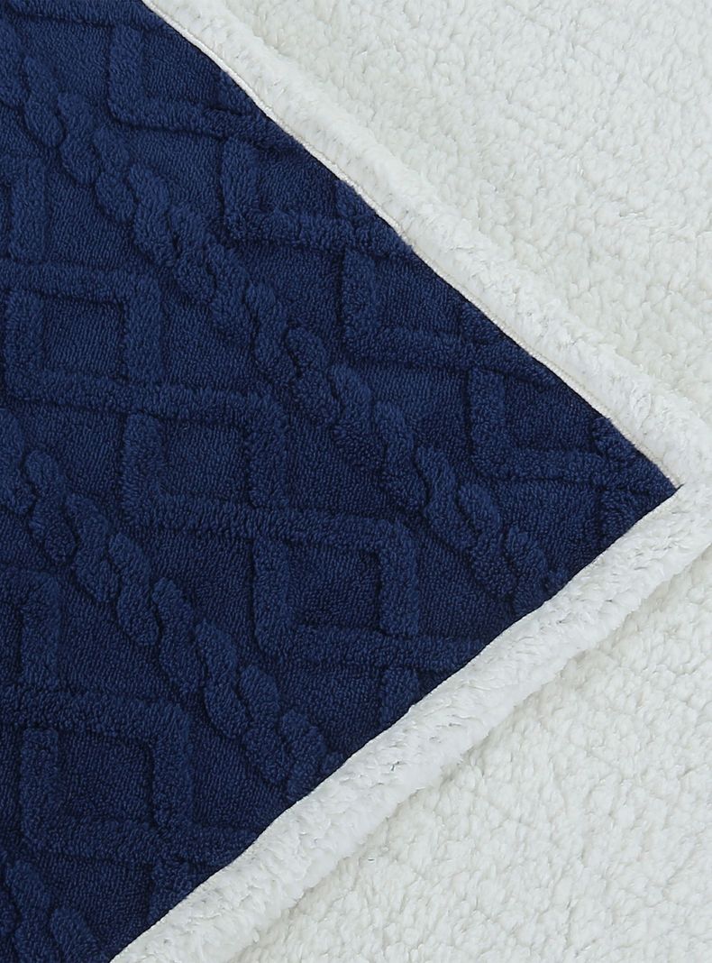 FRAZADA ANDES JACQUARD SHERPA AZUL 2 PLAZA-1