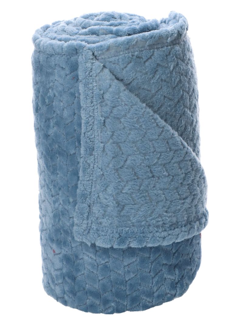 FRAZADA ANDES JACQUARD FLANNEL AZUL 2 PLAZA-0
