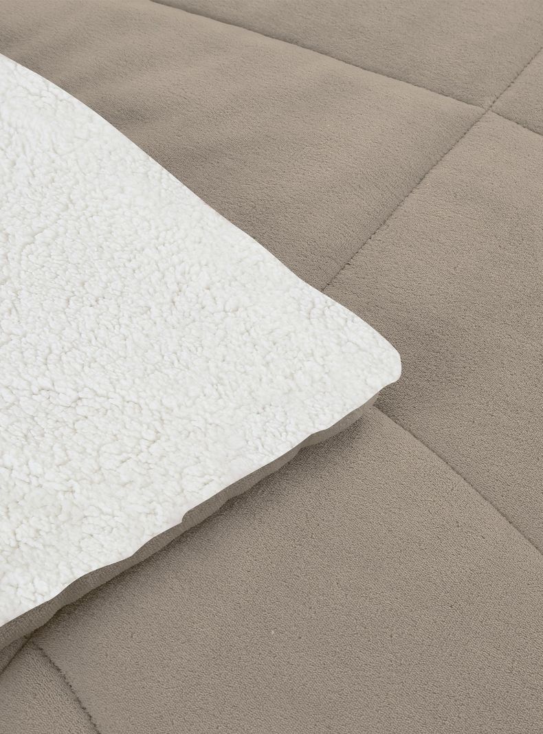 PLUMON ANDES CHIPORRO LISO TAUPE 1.5 PLAZA-1