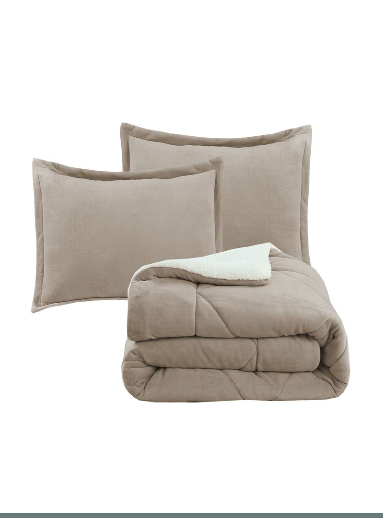 PLUMON ANDES CHIPORRO LISO TAUPE 1.5 PLAZA-2