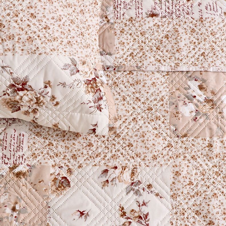 QUILT ANDES ESTAMPADO PATCHWORK BEIGE 2 PLAZAS-1