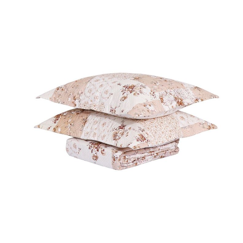 QUILT ANDES ESTAMPADO PATCHWORK BEIGE 2 PLAZAS-2