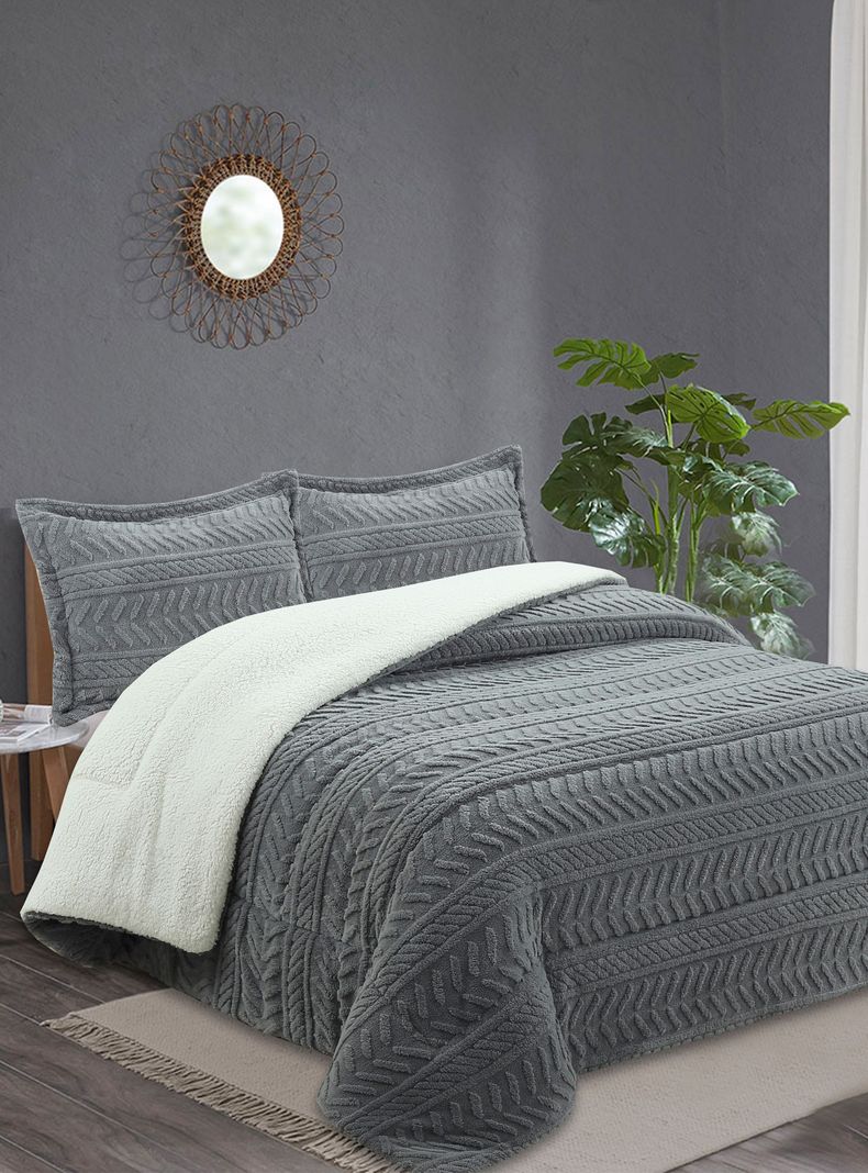 PLUMON ANDES CHIPORRO JACQUARD GRIS 1.5 PLAZA