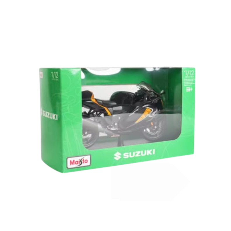 Moto Suzuki Hayabusa 2022 Negra Escala 1:12 Negro/amarillo-1