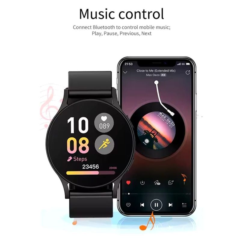 Reloj Inteligente Smartwatch Gt1 Laxasfit Color Rosa Gold-3