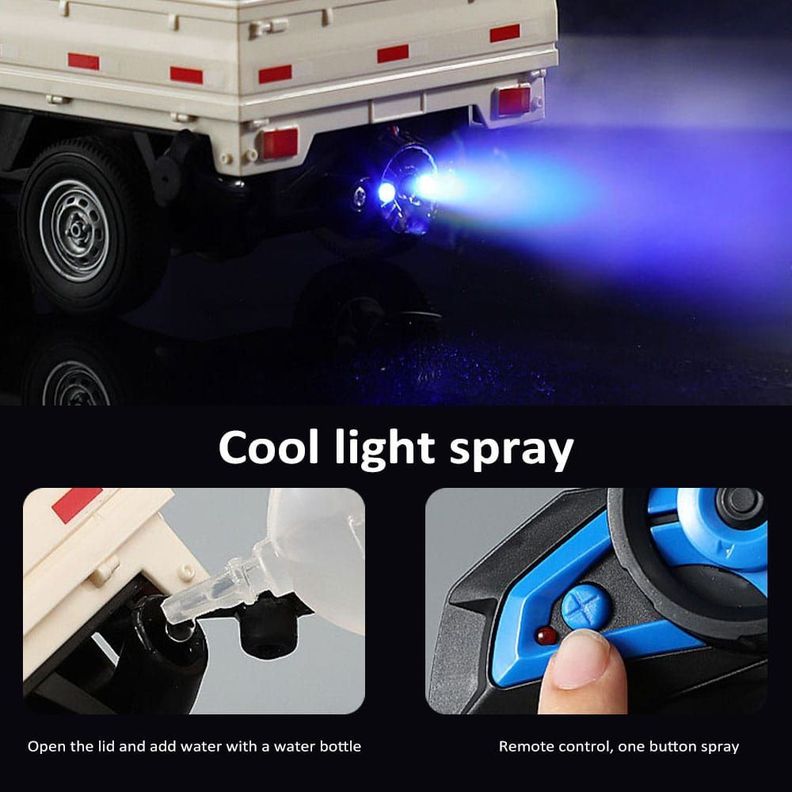 camion 3/4 de carga, luz led y control remoto escala 1:16-5