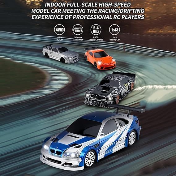 Auto Mini Drift Ford Mustang 15kmh tamaño 1:43-2