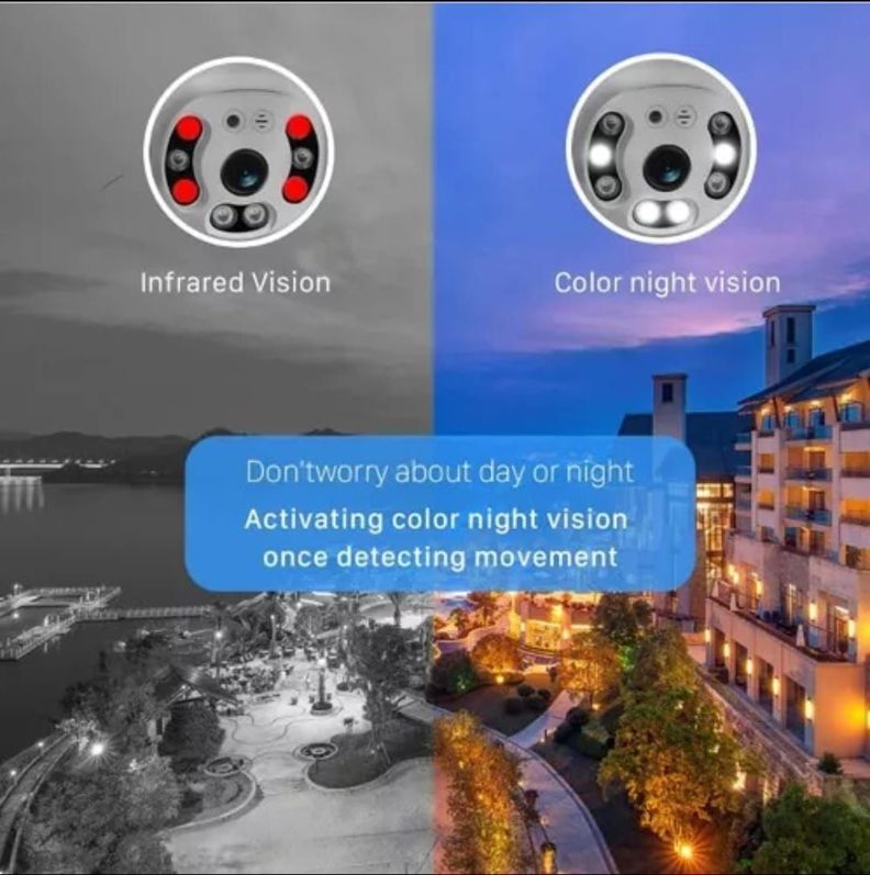 Cámara de seguridad y vigilancia con red WI FI para exteriores v380 pro-5