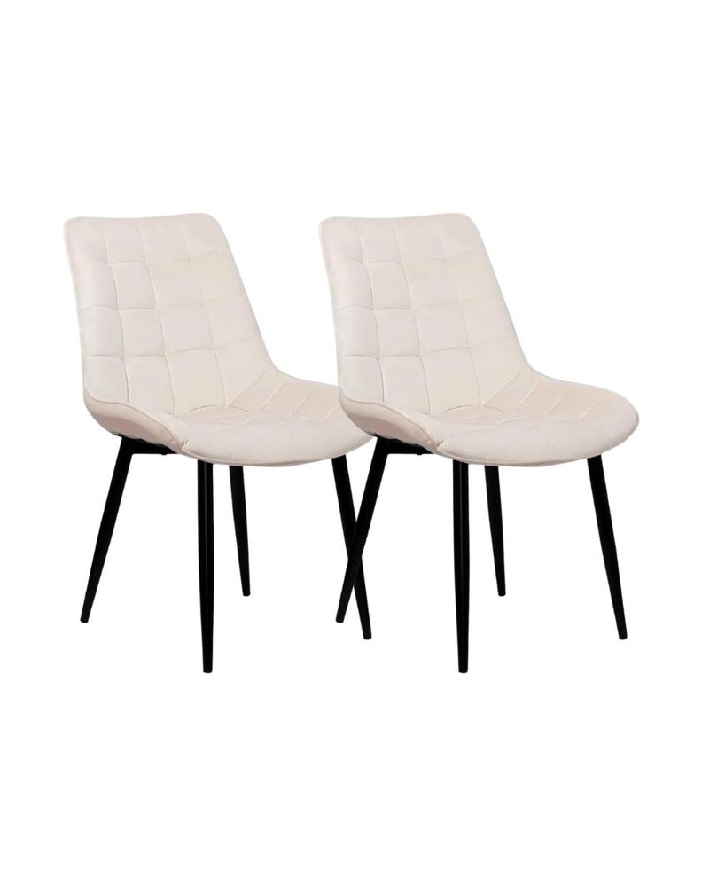 Pack 2 Sillas De Comedor Terciopelo Cuadros