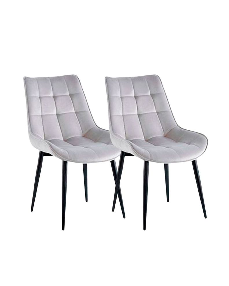 Pack 2 Sillas De Comedor Terciopelo Cuadros