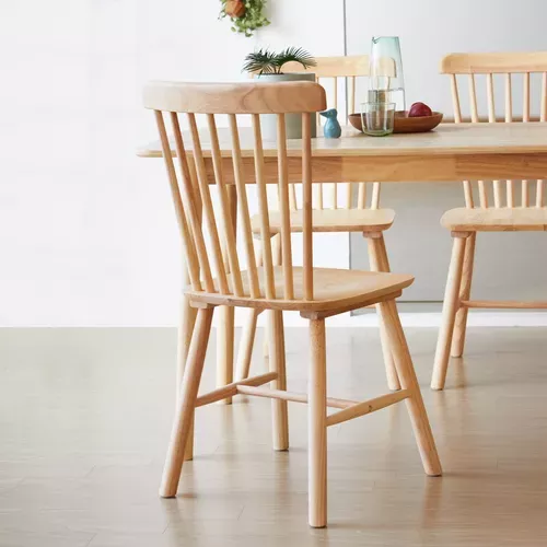 SILLA WINDSOR MADERA MACIZA DE ALTA CALIDAD ESTRUCTURA FUERTE -2