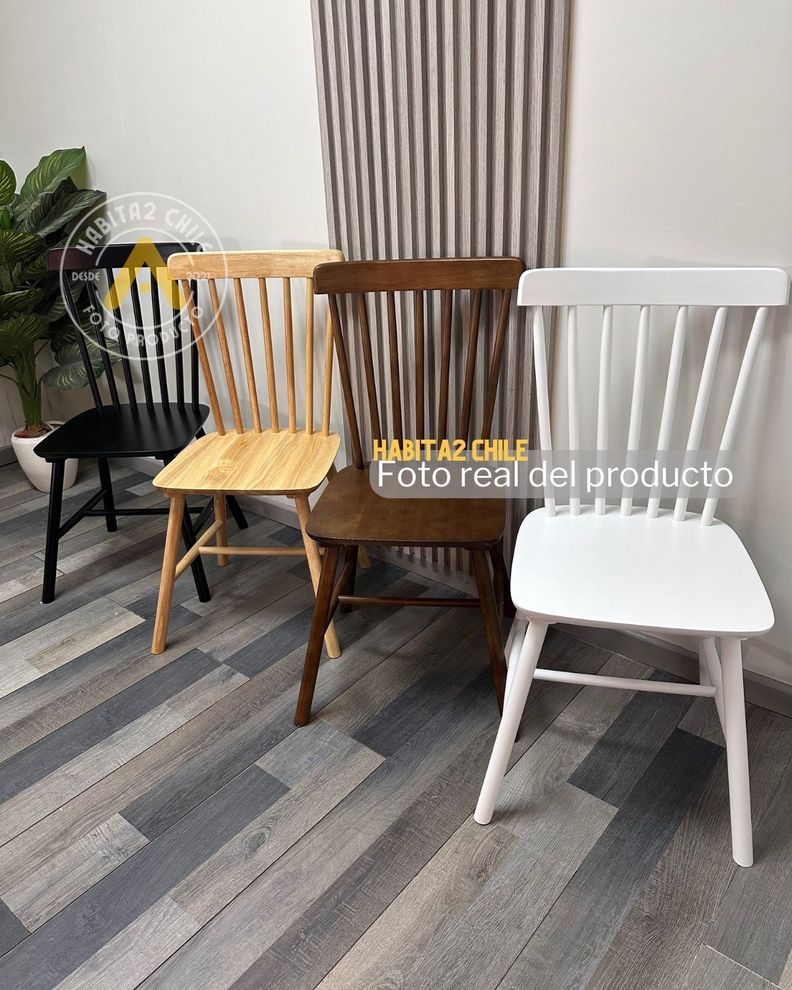 SILLA WINDSOR MADERA MACIZA DE ALTA CALIDAD ESTRUCTURA FUERTE -4