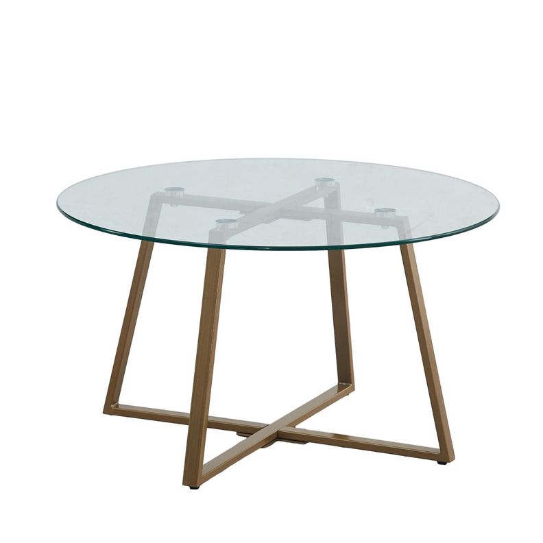 Mesa de centro gold redonda vidrio 80 cm-0